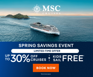 MSC Cruises Spring Savings - up to 30% off - Special cruise offer